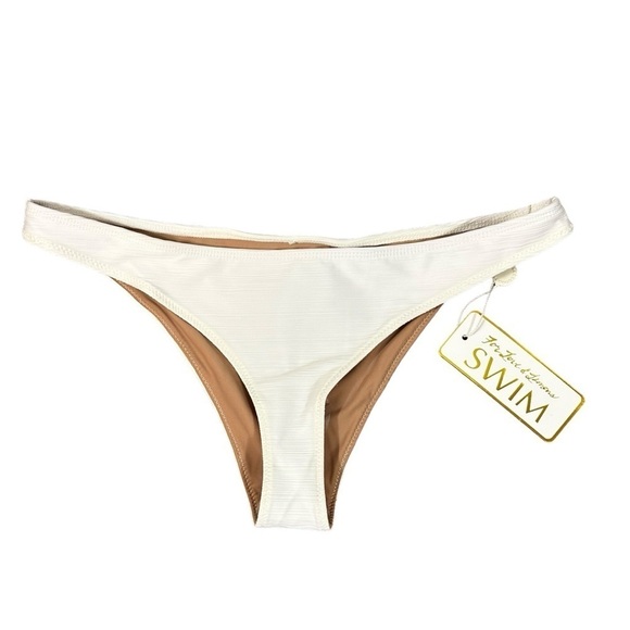 Revolve For Love & Lemons La Rochelle Bikini Bottoms in White Size Large NWT - Picture 6 of 12